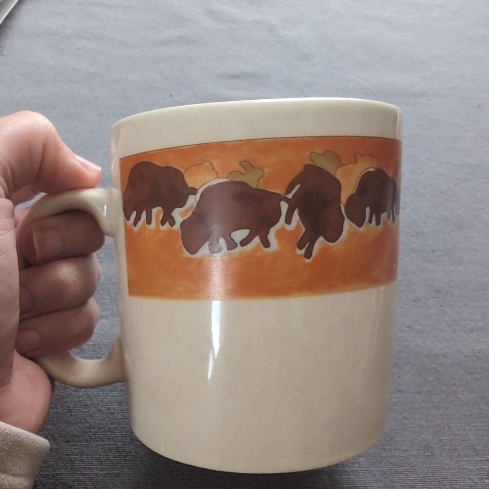 Otagiri Bison Coffee Mug Cup Japan 11 Ounce Vintage - Picture 8 of 9